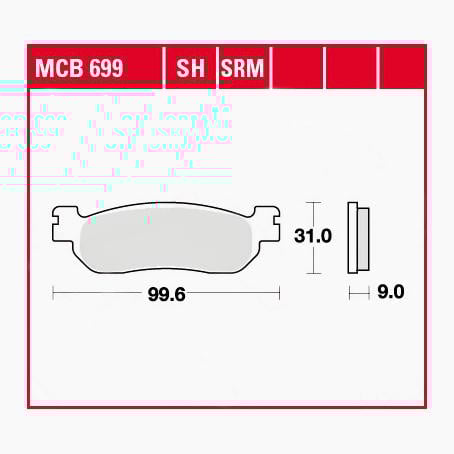 TRW Lucas Bremsbeläge Sintermetall Scooter MCB699SRM 99,6x31x9mm TRW Lucas Bremsbeläge Sintermetall Scooter MCB699SRM 99,6x31x9mm von TRW Lucas