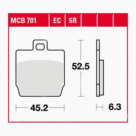 TRW Lucas Bremsbeläge Sintermetall Scooter MCB701SR 45,2x52,5x6,3mm TRW Lucas Bremsbeläge Sintermetall Scooter MCB701SR 45,2x52,5x6,3mm von TRW Lucas
