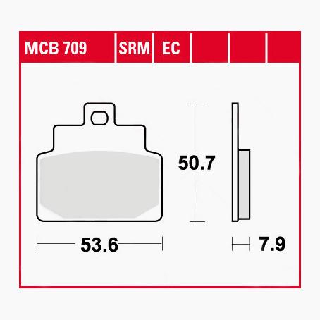 TRW Lucas Bremsbeläge Sintermetall Scooter MCB709SRM 53,6x50,7x7,9mm TRW Lucas Bremsbeläge Sintermetall Scooter MCB709SRM 53,6x50,7x7,9mm von TRW Lucas