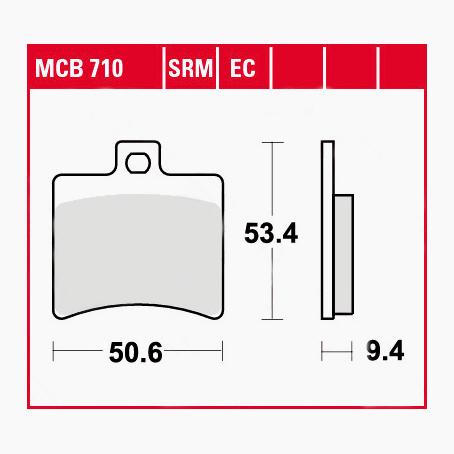 TRW Lucas Bremsbeläge Sintermetall Scooter MCB710SRM 50,6x53,4x9,4mm TRW Lucas Bremsbeläge Sintermetall Scooter MCB710SRM 50,6x53,4x9,4mm von TRW Lucas