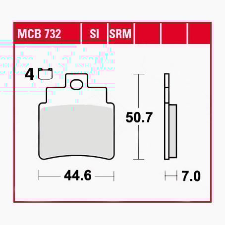 TRW Lucas Bremsbeläge Sintermetall Scooter MCB732SRM 44,6x50,7x7mm TRW Lucas Bremsbeläge Sintermetall Scooter MCB732SRM 44,6x50,7x7mm von TRW Lucas