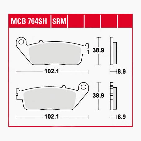 TRW Lucas Bremsbeläge Sintermetall Scooter MCB764SRM 102,1x38,9x8,9mm TRW Lucas Bremsbeläge Sintermetall Scooter MCB764SRM 102,1x38,9x8,9mm von TRW Lucas