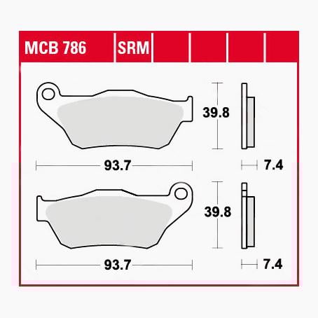 TRW Lucas Bremsbeläge Sintermetall Scooter MCB786SRM 93,7x39,8x7,4mm TRW Lucas Bremsbeläge Sintermetall Scooter MCB786SRM 93,7x39,8x7,4mm von TRW Lucas