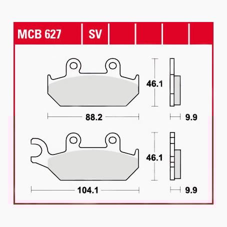 TRW Lucas Bremsbeläge Sintermetall Street MCB627SV 88,2/104,1x46,1x9,9 TRW Lucas Bremsbeläge Sintermetall Street MCB627SV 88,2/104,1x46,1x9,9 von TRW Lucas