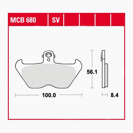 TRW Lucas Bremsbeläge Sintermetall Street MCB680SV 100x56,1x8,4mm TRW Lucas Bremsbeläge Sintermetall Street MCB680SV 100x56,1x8,4mm von TRW Lucas