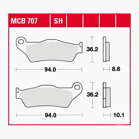 TRW Lucas Bremsbeläge Sintermetall Street MCB707SH 94x36,2x8,6/10,1mm TRW Lucas Bremsbeläge Sintermetall Street MCB707SH 94x36,2x8,6/10,1mm von TRW Lucas
