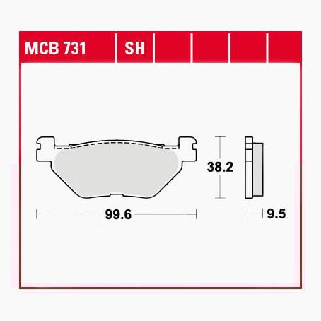 TRW Lucas Bremsbeläge Sintermetall Street MCB731SH 99,6x38,2x9,5mm TRW Lucas Bremsbeläge Sintermetall Street MCB731SH 99,6x38,2x9,5mm von TRW Lucas