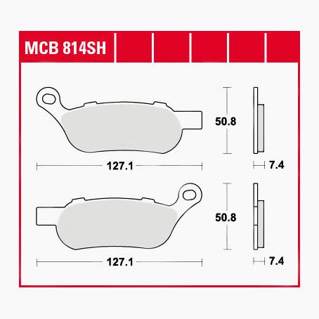 TRW Lucas Bremsbeläge Sintermetall Street MCB814SH 127,1x50,8x7,4mm TRW Lucas Bremsbeläge Sintermetall Street MCB814SH 127,1x50,8x7,4mm von TRW Lucas