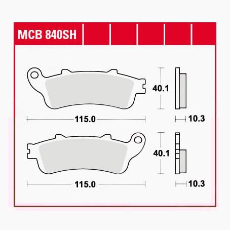 TRW Lucas Bremsbeläge Sintermetall Street MCB840SH 115x40,1x10,3mm TRW Lucas Bremsbeläge Sintermetall Street MCB840SH 115x40,1x10,3mm von TRW Lucas