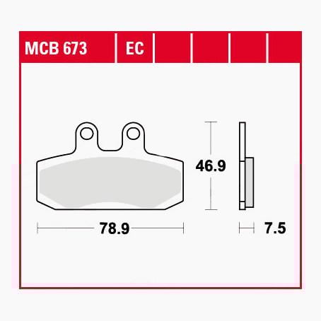 TRW Lucas Bremsbeläge organisch ECO MCB673EC 78,9x46,9x7,5 mm TRW Lucas Bremsbeläge organisch ECO MCB673EC 78,9x46,9x7,5 mm von TRW Lucas