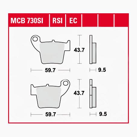 TRW Lucas Bremsbeläge organisch ECO MCB730EC 59,7x43,7x9,5mm TRW Lucas Bremsbeläge organisch ECO MCB730EC 59,7x43,7x9,5mm von TRW Lucas