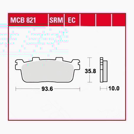 TRW Lucas Bremsbeläge organisch ECO MCB821EC 93,6x35,8x10mm TRW Lucas Bremsbeläge organisch ECO MCB821EC 93,6x35,8x10mm von TRW Lucas