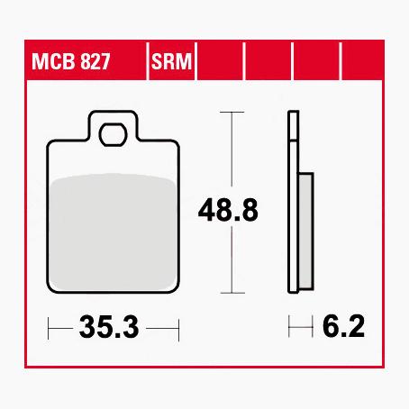 TRW Lucas Bremsbeläge organisch ECO MCB827EC 35,3x48,8x6,2mm TRW Lucas Bremsbeläge organisch ECO MCB827EC 35,3x48,8x6,2mm von TRW Lucas