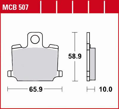 TRW Lucas Bremsbeläge organisch MCB507  65,9x58,9x10mm von TRW Lucas