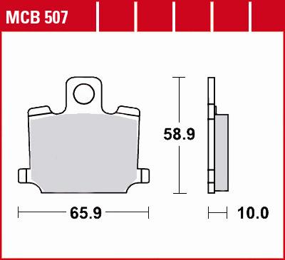 TRW Lucas Bremsbeläge organisch MCB507  65,9x58,9x10mm von TRW Lucas