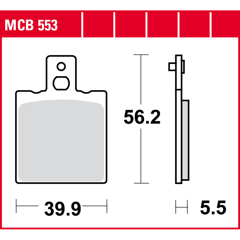 TRW Lucas Bremsbeläge organisch MCB553 39,9x56,2x5,5mm TRW Lucas Bremsbeläge organisch MCB553 39,9x56,2x5,5mm von TRW Lucas