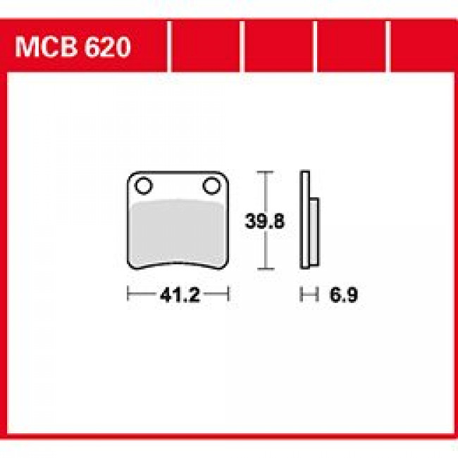 TRW Lucas Bremsbeläge organisch MCB620 41,2x39,8x6,9mm TRW Lucas Bremsbeläge organisch MCB620 41,2x39,8x6,9mm von TRW Lucas