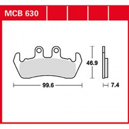 TRW Lucas Bremsbeläge organisch MCB630 99,6x46,9x7,4mm TRW Lucas Bremsbeläge organisch MCB630 99,6x46,9x7,4mm von TRW Lucas