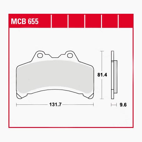 TRW Lucas Bremsbeläge organisch MCB655 131,7x81,4x9,6mm TRW Lucas Bremsbeläge organisch MCB655 131,7x81,4x9,6mm von TRW Lucas
