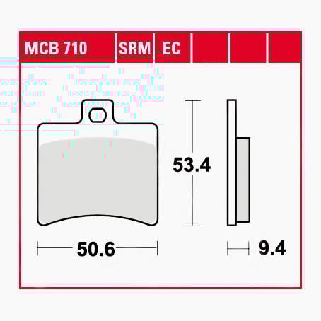 TRW Lucas Bremsbeläge organisch MCB710 50,6x53,4x9,4mm TRW Lucas Bremsbeläge organisch MCB710 50,6x53,4x9,4mm von TRW Lucas