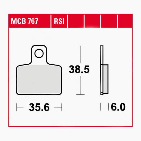 TRW Lucas Bremsbeläge organisch MCB767 35,6x38,5x6mm TRW Lucas Bremsbeläge organisch MCB767 35,6x38,5x6mm von TRW Lucas