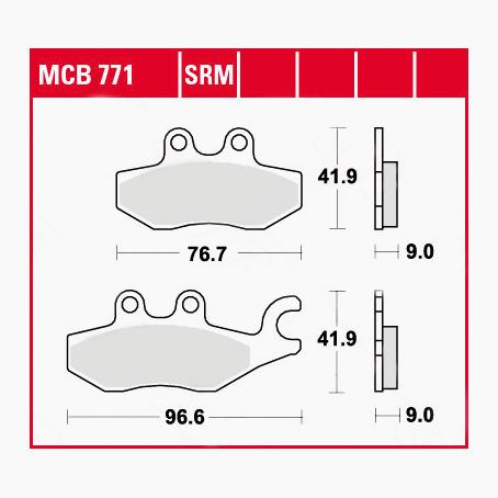 TRW Lucas Bremsbeläge organisch MCB771 76,7/96,6x41,9x9 mm TRW Lucas Bremsbeläge organisch MCB771 76,7/96,6x41,9x9 mm von TRW Lucas