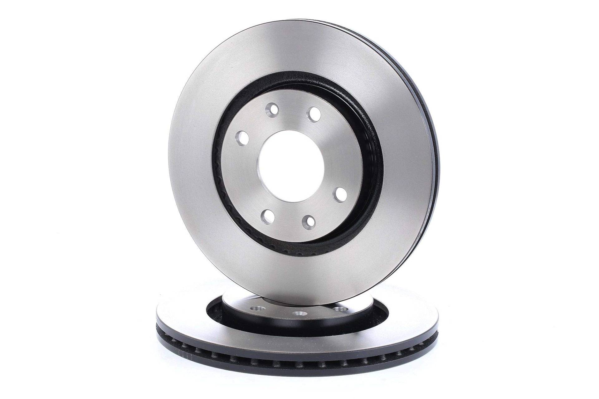 2x TRW Bremsscheibe Vorne Ø266mm Höhe: 34.3mm Dicke: 22mm Lochkreis-Ø: 108mm Belüftet DF4184 von TRW