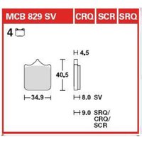 Bremsbelagsatz TRW MCB829SCR Keine Straßenzulassung Bremsbelagsatz TRW MCB829SCR Keine Straßenzulassung von Trw