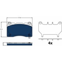 Bremsbelagsatz TRW GDB2198BTE, vorne, hinten von Trw