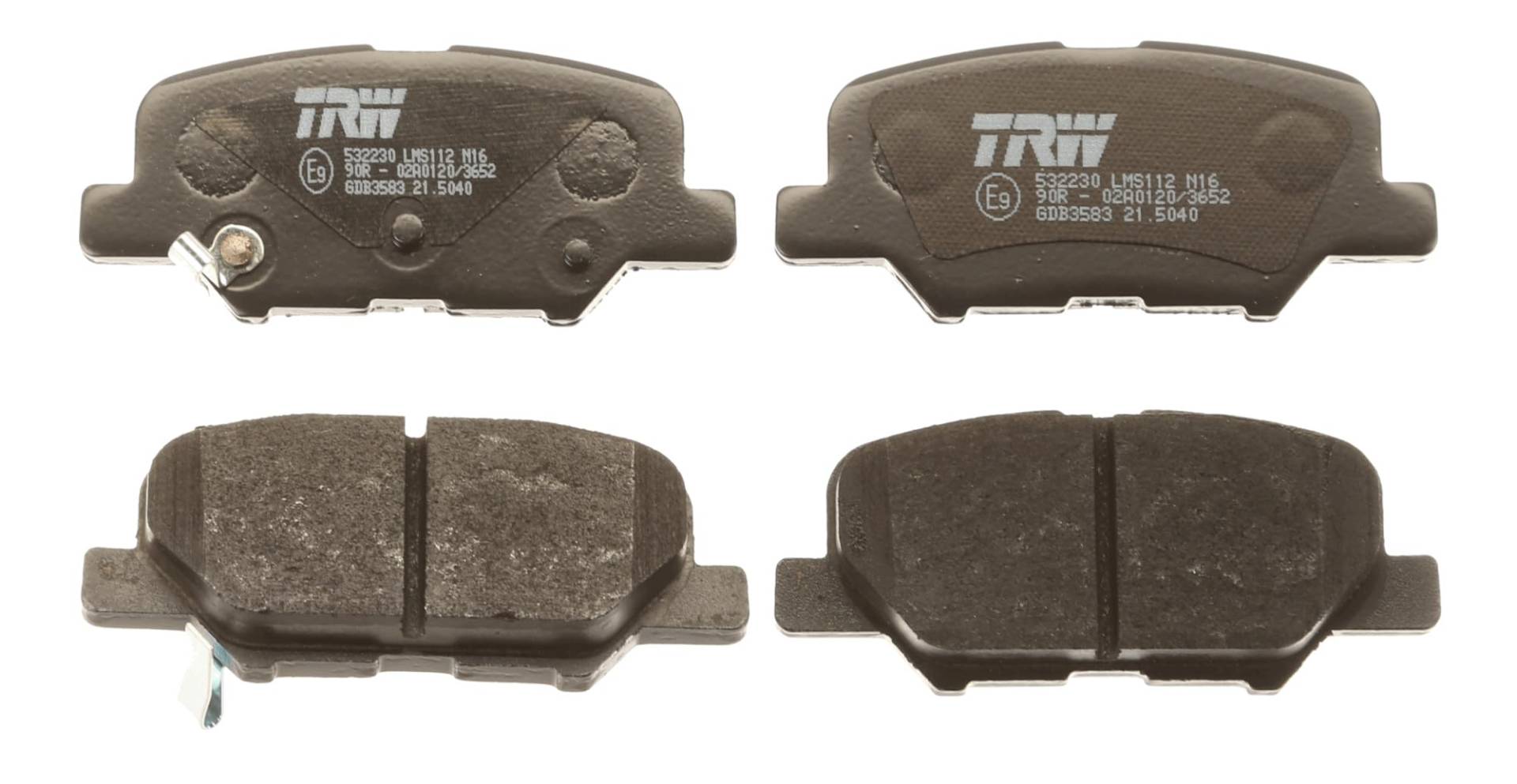 Bremsbelagsatz Bremsklotz Bremsklötze Bremse Bremsen original TRW (GDB3583) von TRW