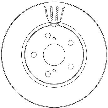 Trw 1x Bremsscheibe [Hersteller-Nr. DF6986S] für Toyota von TRW