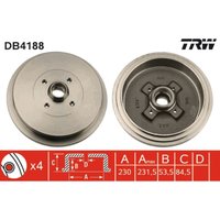 Bremstrommel, 1 Stück TRW DB4188 von Trw