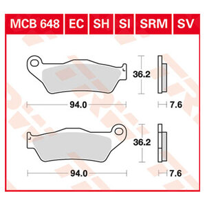 TRW Bremsbeläge Roller & Offroad ECE R90 homologiert von TRW