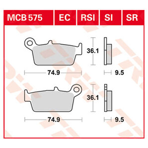 TRW Bremsbeläge Roller & Offroad ECE R90 homologiert TRW Bremsbeläge Roller & Offroad ECE R90 homologiert von TRW