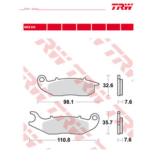 TRW Sinter Bremsbeläge Roller & Offroad ECE R90 homologiert von TRW