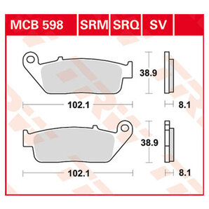 TRW Sinter Bremsbeläge Roller & Offroad ECE R90 homologiert TRW Sinter Bremsbeläge Roller & Offroad ECE R90 homologiert von TRW