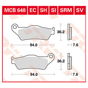 TRW Sinter Bremsbeläge Roller & Offroad ECE R90 homologiert TRW Sinter Bremsbeläge Roller & Offroad ECE R90 homologiert von TRW
