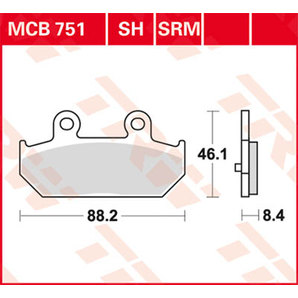 TRW Sinter Bremsbeläge Roller & Offroad ECE R90 homologiert von TRW