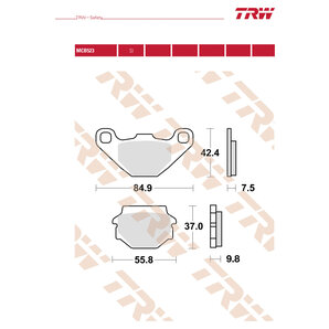 TRW Bremsbeläge organisch ECE R90 homologiert TRW Bremsbeläge organisch ECE R90 homologiert von TRW