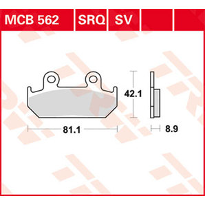 TRW Bremsbeläge organisch ECE R90 homologiert von TRW