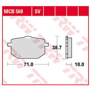 TRW Bremsbeläge organisch ECE R90 homologiert von TRW