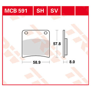 TRW Bremsbeläge organisch ECE R90 homologiert von TRW