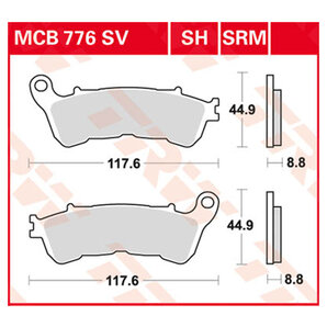 TRW Bremsbeläge organisch ECE R90 homologiert von TRW