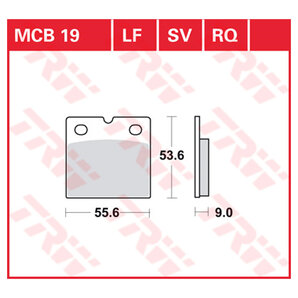 TRW Bremsbeläge organisch ECE R90 homologiert von TRW