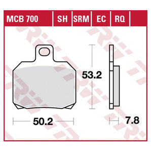 TRW Bremsbeläge organisch ECE R90 homologiert von TRW