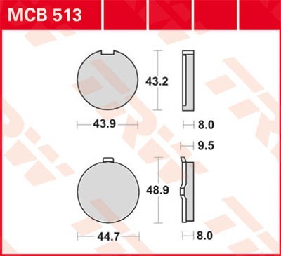TRW Bremsbelagsatz MCB513 Bremsbeläge,Bremsklötze,Bremssteine,Bremsbeläge & Bremsbelagsatz,Bremsklötze & Bremsbelagsatz TRW Bremsbelagsatz MCB513 Bremsbeläge,Bremsklötze,Bremssteine,Bremsbeläge & Bremsbelagsatz,Bremsklötze & Bremsbelagsatz von TRW