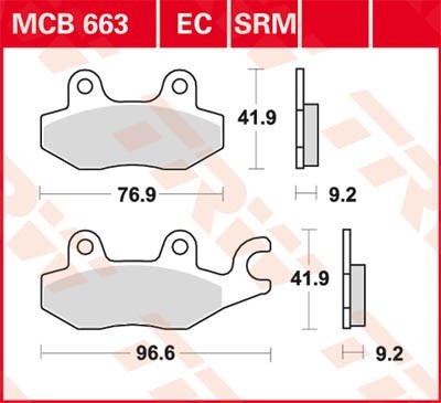 TRW Bremsbelagsatz MCB663 Bremsbeläge,Bremsklötze,Bremssteine,Bremsbeläge & Bremsbelagsatz,Bremsklötze & Bremsbelagsatz TRW Bremsbelagsatz MCB663 Bremsbeläge,Bremsklötze,Bremssteine,Bremsbeläge & Bremsbelagsatz,Bremsklötze & Bremsbelagsatz von TRW
