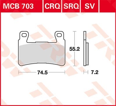 TRW Bremsbelagsatz MCB703SV Bremsbeläge,Bremsklötze,Bremssteine,Bremsbeläge & Bremsbelagsatz,Bremsklötze & Bremsbelagsatz TRW Bremsbelagsatz MCB703SV Bremsbeläge,Bremsklötze,Bremssteine,Bremsbeläge & Bremsbelagsatz,Bremsklötze & Bremsbelagsatz von TRW