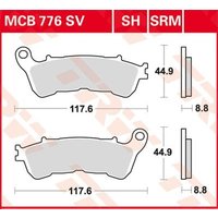 TRW Bremsbelagsatz MCB776 Bremsbeläge,Bremsklötze TRW Bremsbelagsatz MCB776 Bremsbeläge,Bremsklötze von TRW