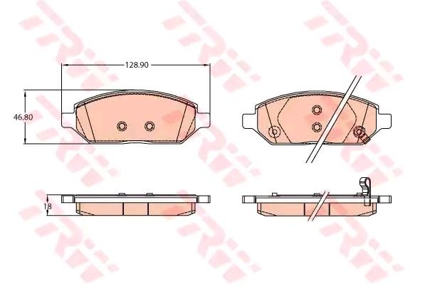 TRW Bremsbelagsatz OPEL,VAUXHALL GDB2135 1605310,1605324,42349235 TRW Bremsbelagsatz OPEL,VAUXHALL GDB2135 1605310,1605324,42349235 von TRW